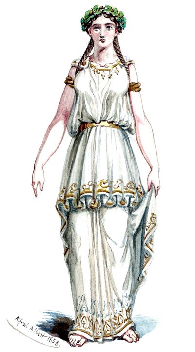 Halévy - La magicienne - modelos de figurinos de Alfred Albert - 21. Mélusine, 3º fato (retocado) de Alfred Albert