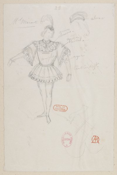 Halévy - La magicienne - modelos de figurinos de Alfred Albert - 23. M. Mérante, (pas de deux) de Alfred Albert
