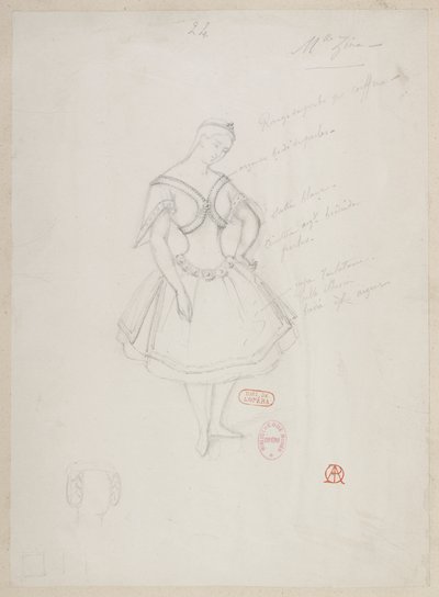 Halévy - La magicienne - modelos de figurinos de Alfred Albert - 24. Mlle Zina, (pas de deux) de Alfred Albert