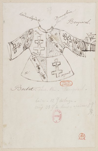 Halévy - La magicienne - modelos de figurinos de Alfred Albert - 33. Srs. Bouqueval, Barbat de Alfred Albert