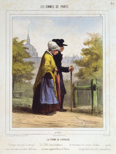 A mulher dos Invalides, das mulheres de Paris, 1841-42 de Alfred Andre Geniole