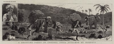 Uma festa de tiro na Índia Central atacada por Hornets de Alfred Chantrey Corbould