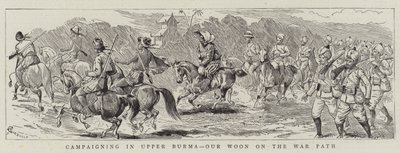 Campanha na Alta Birmânia, nosso Woon on the War Path de Alfred Chantrey Corbould