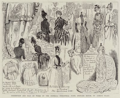 Exposição e Venda de Obra do Fundo Industrial de Donegal, Spencer House, St James&39;s Place de Alfred Chantrey Corbould