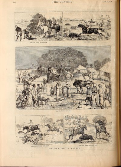 Caça ao porco em Bengala de Alfred Chantrey Corbould