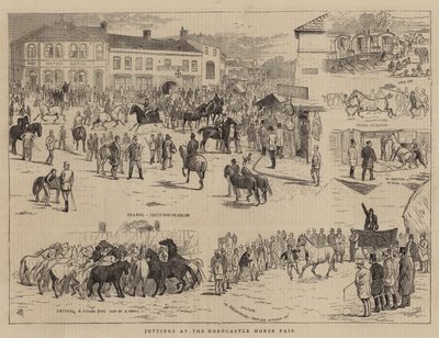 Anotações na Feira do Cavalo Horncastle de Alfred Chantrey Corbould