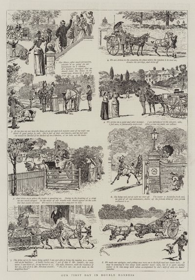 Nosso primeiro dia em arnês duplo de Alfred Chantrey Corbould