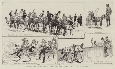 Espectáculo da Sociedade Portuguesa do Cavalo no Olympia de Alfred Chantrey Corbould