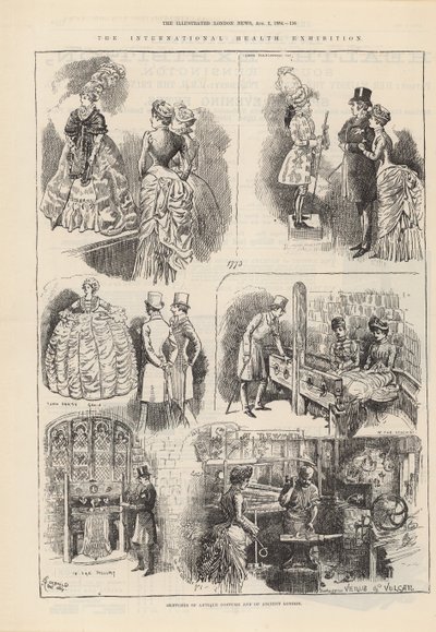 Esboços de fantasia antiga e da antiga Londres de Alfred Chantrey Corbould