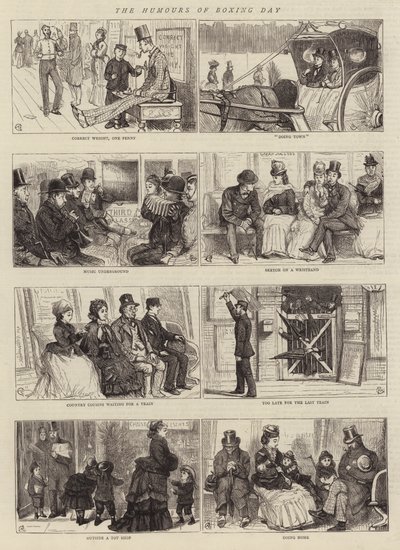 Os humores do dia de boxe de Alfred Chantrey Corbould