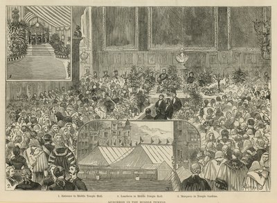 As cortes reais da justiça: almoço no templo médio de Alfred Chantrey Corbould