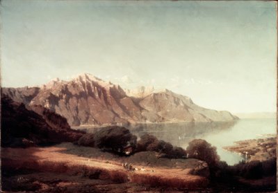 Vista do Lago de Genebra de Alfred Chavannes