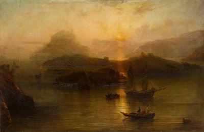 Cabeça de Wicklow e Castelo de Blackrock (óleo sobre tela) de Alfred Clint