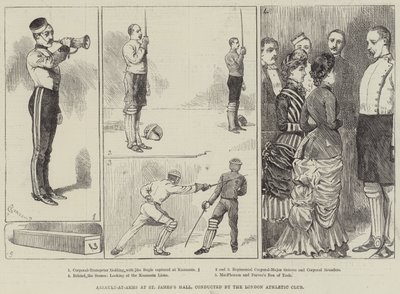 Assault-at-Arms no St James&39;s Hall, conduzido pelo London Athletic Club de Alfred Courbould