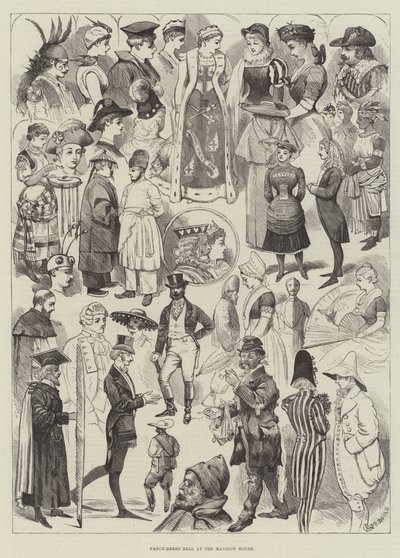 Bola de fantasia na mansão de Alfred Courbould