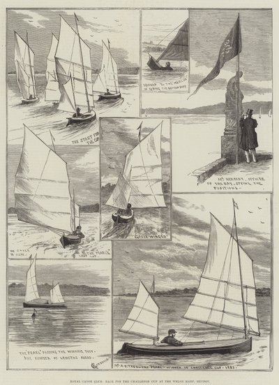 Royal Canoe Club, corrida pela Copa do Desafio na Harpa Galesa, Hendon de Alfred Courbould