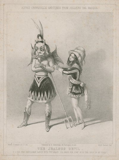 Esboços de Alfred Crowquill de Julliens bal masque: O diabo ciumento de Alfred Crowquill