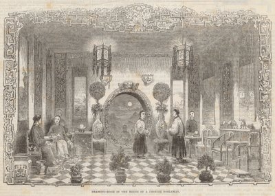 Sala de estar na casa de um nobre chinês de Alfred Crowquill