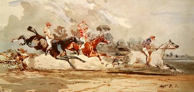 A corrida de cavalos (wc no papel) de Alfred Dedreux