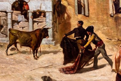 Luta de Novillos, pormenor de Alfred Dehodencq