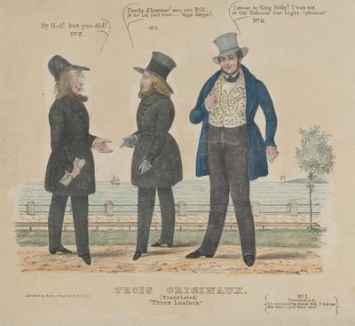 Três Mocassins Três Originais, 1836-41. de Alfred E. Baker