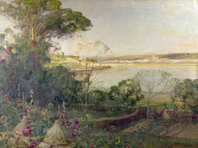 Um Paraíso iluminado pelo Sol (óleo sobre tela) de Alfred East