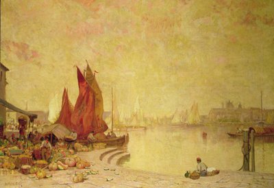 Um cais veneziano de Alfred East