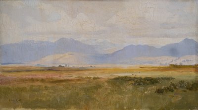 A Baía de Harlech, primavera (pintura) de Alfred East