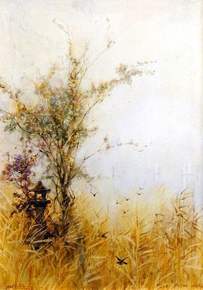 The Fuji-san, Early Morning, c.1889 (aguarela sobre papel) de Alfred East