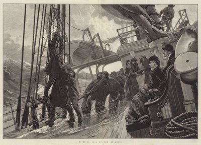 Içando a vela no Atlântico de Alfred Edward Emslie