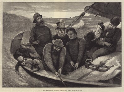 Os feriados de Whitsuntide, vida na onda do oceano de Alfred Edward Emslie