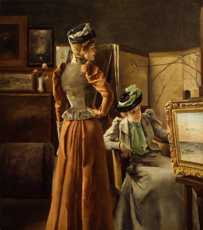 Visita ao Studio de Alfred Emile Stevens