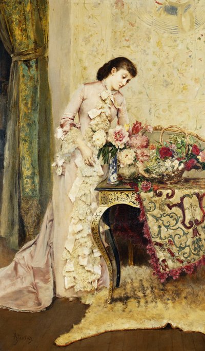 Arranjo de flores, de Alfred Emile Stevens