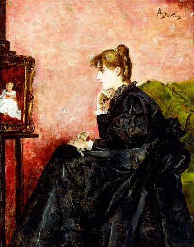 Dama de preto, de Alfred Emile Stevens