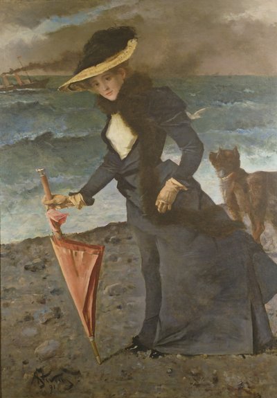 Na costa do mar, 1891 de Alfred Emile Stevens
