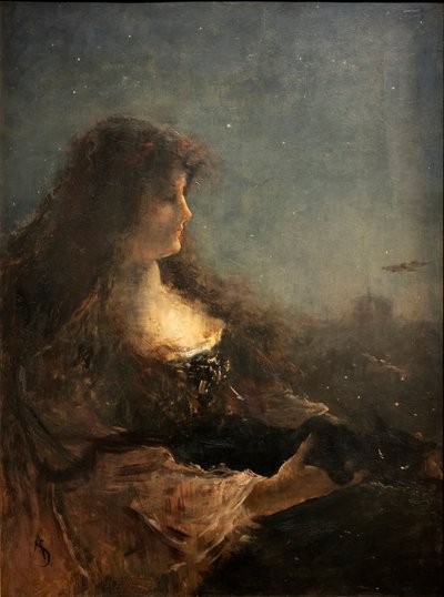 A Noite, c. século XIX (pintura) de Alfred Emile Stevens
