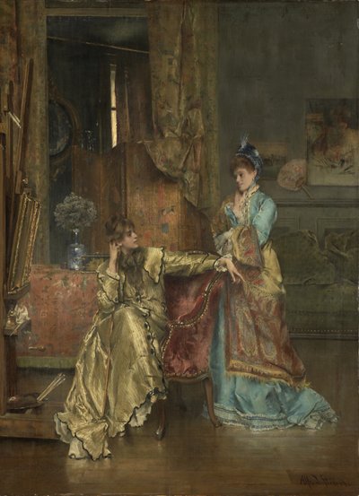 A Visita, c.1870 de Alfred Emile Stevens