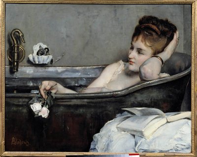 O banho ou a mulher no banho ou a banheira Pintura de Alfred Stevens (1823-1906) 1867 Sol. 0,74x0,93 m Paris, musee d