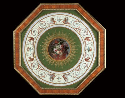 Topo de um gueridon ao estilo Luís XVI de Alfred Emmanuel Louis Beurdeley