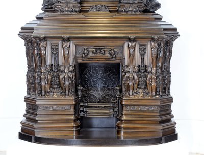 Detalhe da chaminé Sam Wilson, c.1908-14 (bronze) de Alfred Gilbert