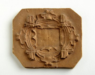 Maquete para uma placa octogonal (gesso dourado) de Alfred Gilbert