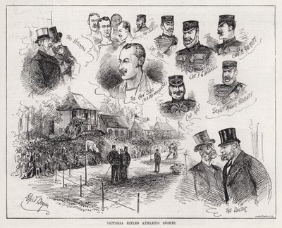 Victoria Rifles Athletic Sports (gravura) de Alfred Gish Bryan