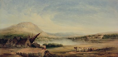 Vista do lago, século XIX de Alfred Gomersal Vickers
