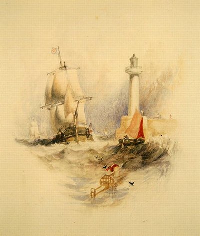 Porto de Ramsgate (aguarela) de Alfred Gomersal Vickers