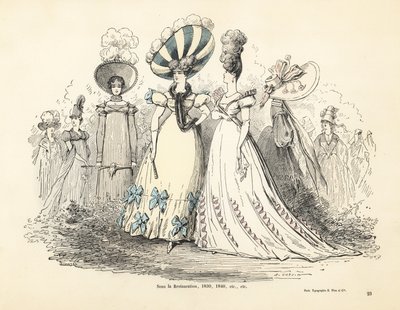 Trajes da Restauração Bourbon. de Alfred Grevin