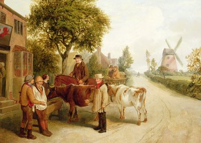 Fora do Leão Vermelho (óleo sobre tela) de Alfred H. Green
