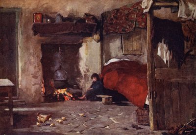 Um Interior Cottage, Achill Island de Alfred Heaton Cooper