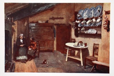 Uma velha cozinha de pousada, Coniston, de um portfólio de gravuras das aquarelas originais, c.1920 de Alfred Heaton Cooper