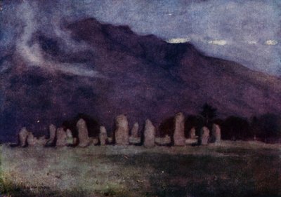 Castlerigg Stone Circle, Cumbria (lito colorido) de Alfred Heaton Cooper
