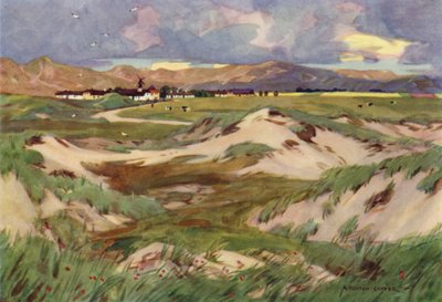 Dinamarca: Kandestederne, A Primitive Hamlet in North Jutland (cor litho) de Alfred Heaton Cooper